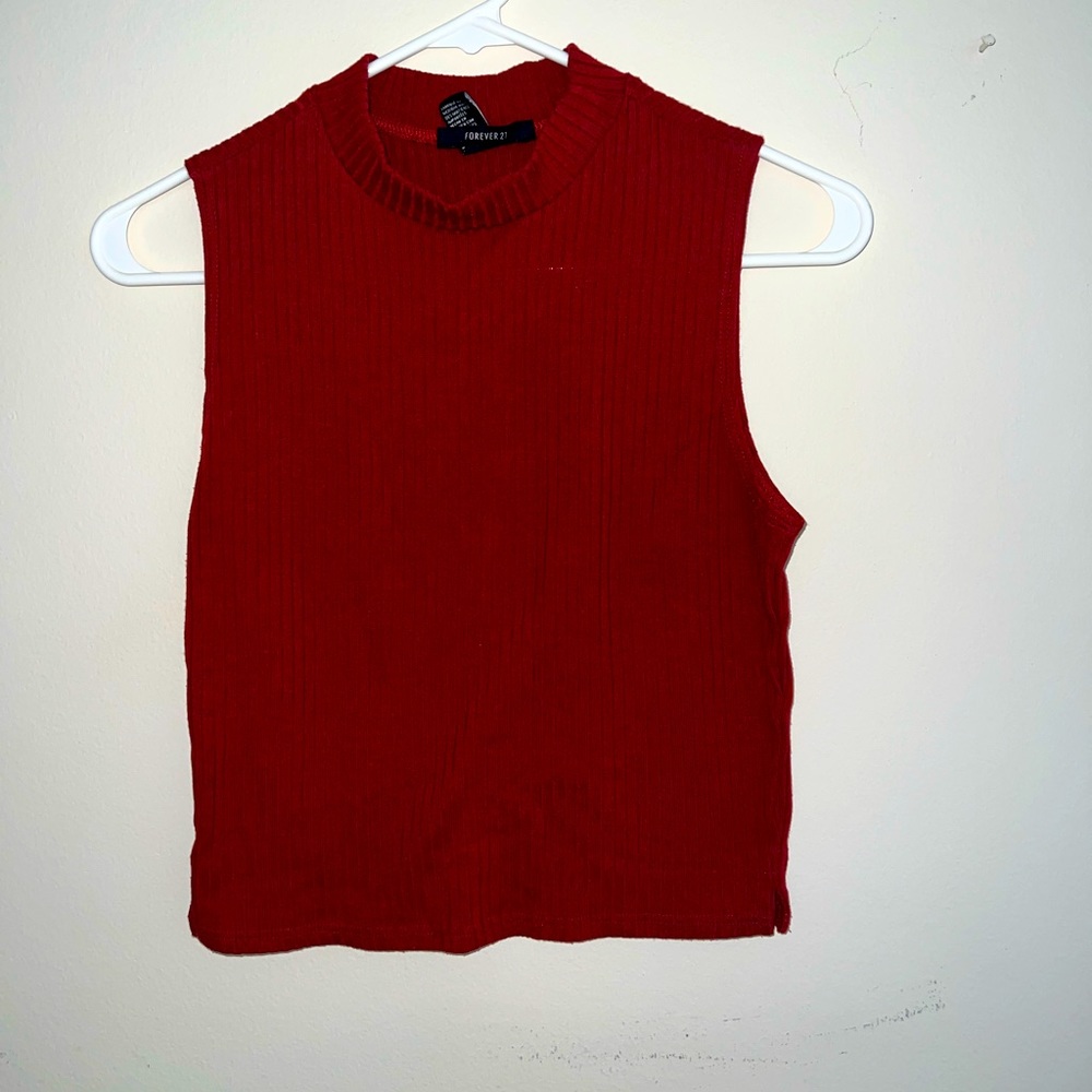 Maroon red crop top.